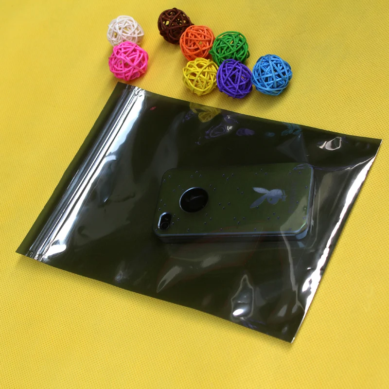 15*20cm Anti-Static Shielding 100Pcs/ Lot ESD Antistatic Package Ziplock Storage Bag Resealable Poly Self Seal Packing Pouch