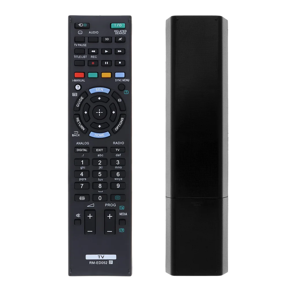 TV Remote Control Dukungan 2 X Baterai AAA dengan Jarak Transmisi Yang Panjang Cocok untuk Sony RM-ED052 ED050 ED053 ED060 ED046