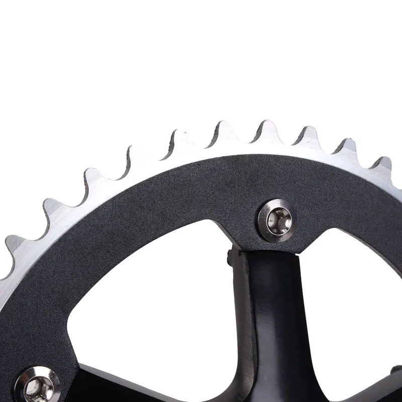 Aluminum Alloy 170mm Cycling Fixed Gear Chain Wheel Crankset 44T Crank With 2 Dust Cover Bike Parts CZY011