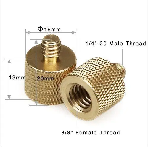 5/8 + 3/8หญิง1/4 "ด้ายชายสกรู-12 Pc ชุดสกรูแปลงสำหรับกล้องไมโครโฟน