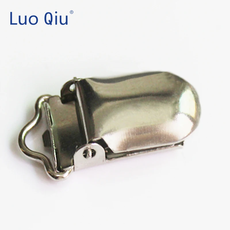 Luo Qiu (5 pieces/lot) 10mm Metal Silver garment clips with Plastic teeth Use size attache sucette speenkoord hout sewing clips