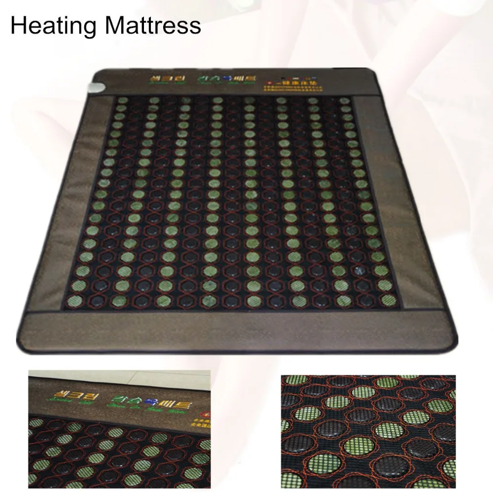 

Infrared Negative Ion Jade Mattress Heating Massage Korea Tourmaline Heating Pad Medical beauty Free Gift eye cover