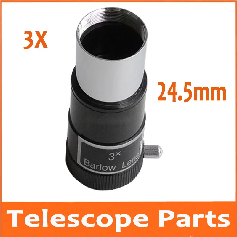 3X Magnification Astronomical Telescope 24.5mm Barlow Mirror Lens Focusing Zenith Eyepiece Accessories General 3 Multiplier Lens