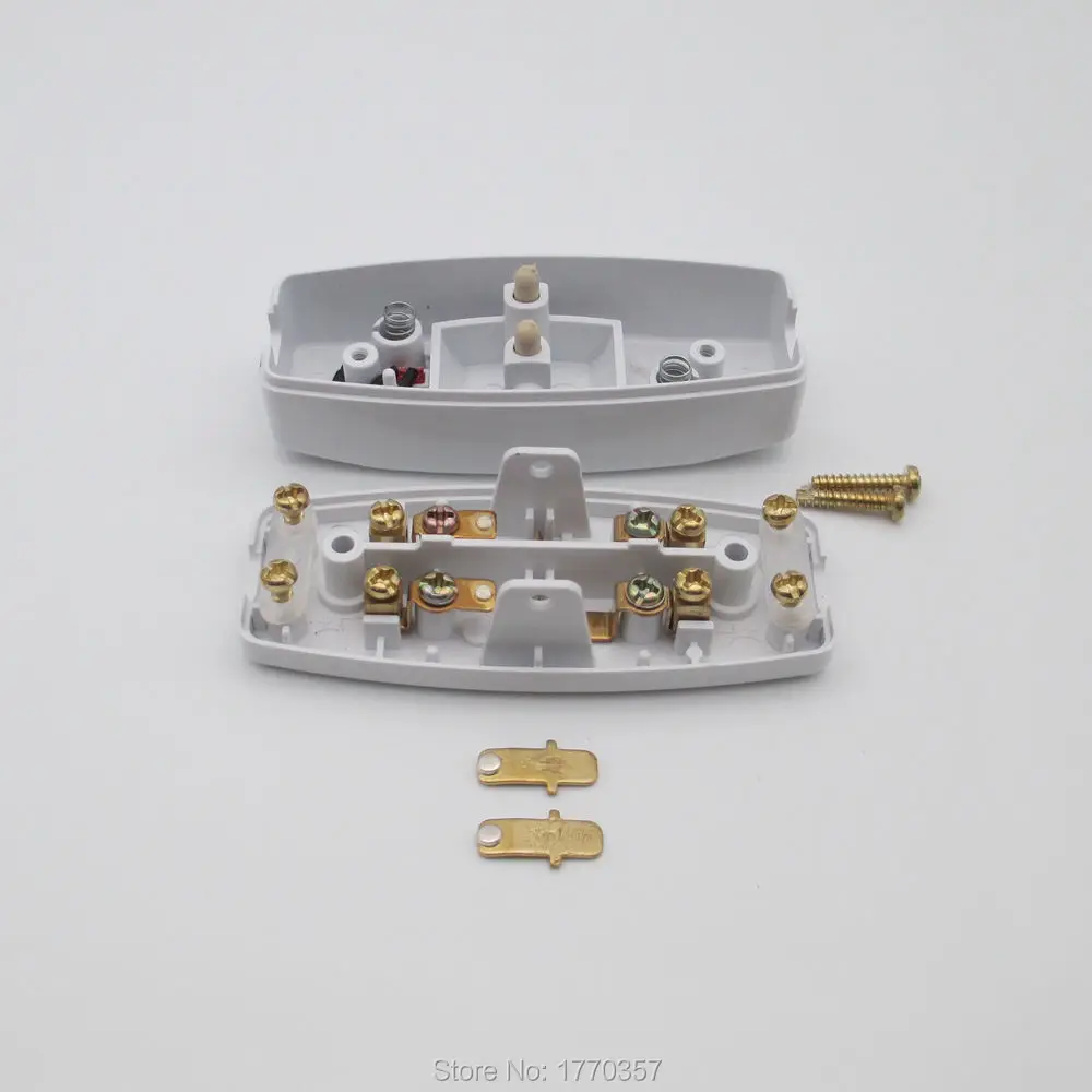 1PCS  Rocker Switch AC 110V 220V 6A Lnline ON/OFF Table Lamp Desk Light Cord Control Switch Indicator Cord Switch Inline LED