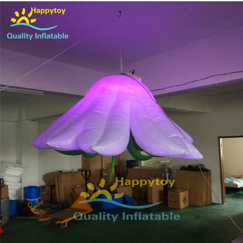 Hot Sale Lighted Decorative Inflatable Flowers, Inflatable Hang LED Wedding Flowers For Sale