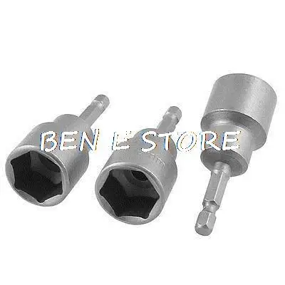 3 قطعة 1/4 "عرقوب 19 مللي متر عرافة المقبس المفك رأس المفك بت رمادي 65 مللي متر