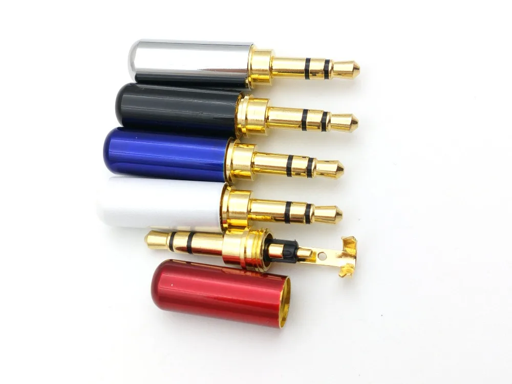 brass 3.5mm Stereo Mini Jack Plug soldering connectors