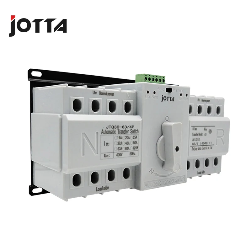 Jotta ATS 4P Dual Power Automatic Transfer Switch 4P Circuit Breaker MCB AC 230V 16A 20A 25A 32A 40A 50A 63A 80A 125A