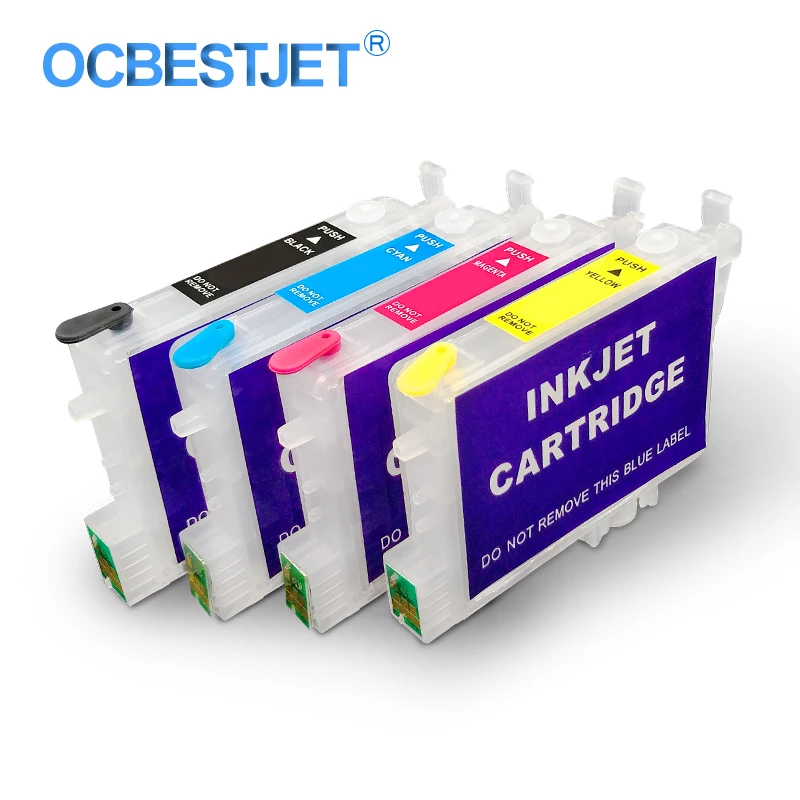 

4 Colors/Set T0551 T0552 T0553 T0554 Refillable Ink Cartridge For Epson Stylus Photo R240 R245 RX420 RX425 RX520 Printer