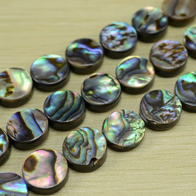 10Pcs/Pack 6-18mm Peacock Blue Abalone Pearl Shell Beads Nature Sea Shell Beads For Jewelry Making Diy Bracelets Jewelry Finding