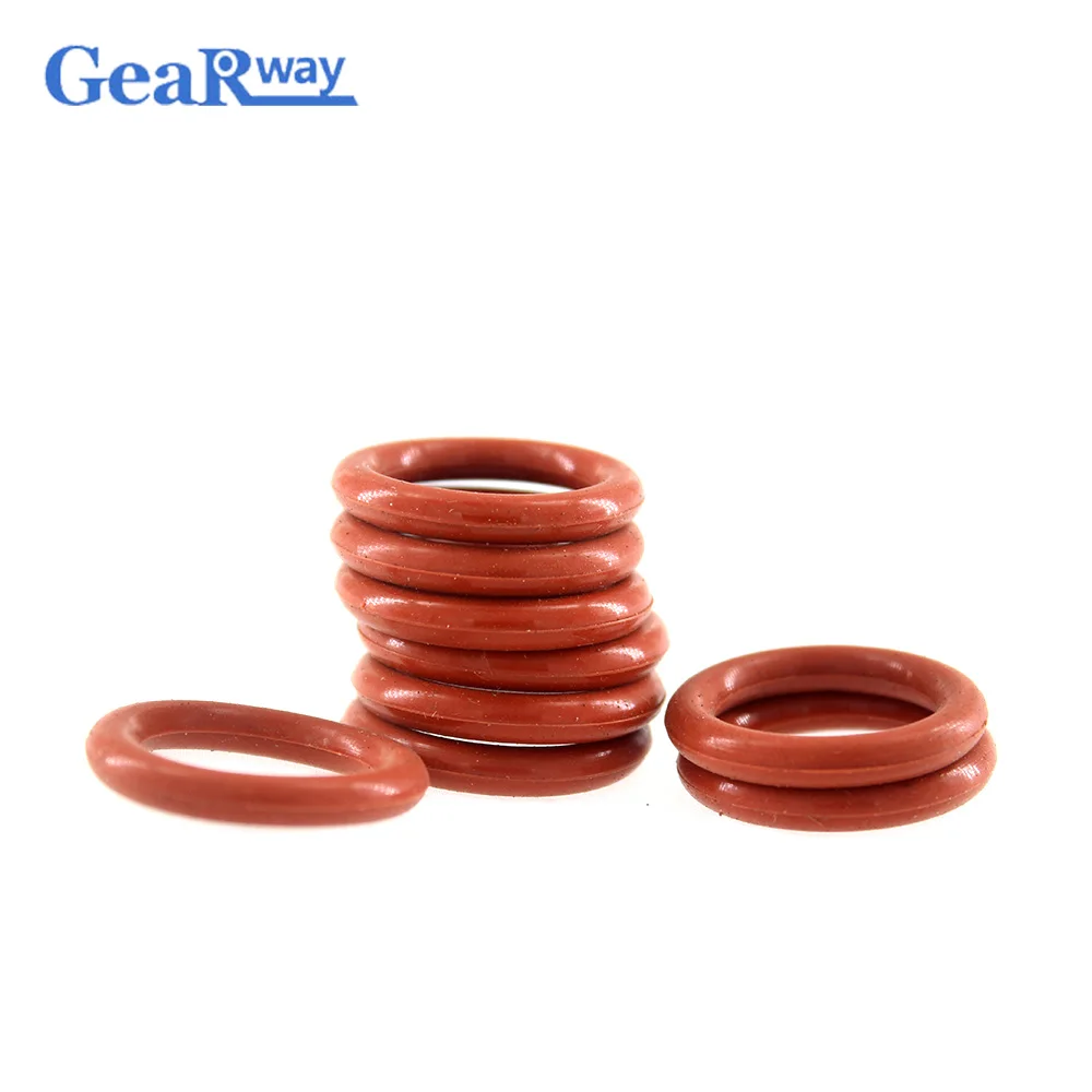 Gearway O Ring Seal 4mm CS Red Silicon O Ring Sealing Gasket 42/45/48/50/90/95/100mm OD VMQ 55SH Hardness O Type Ring