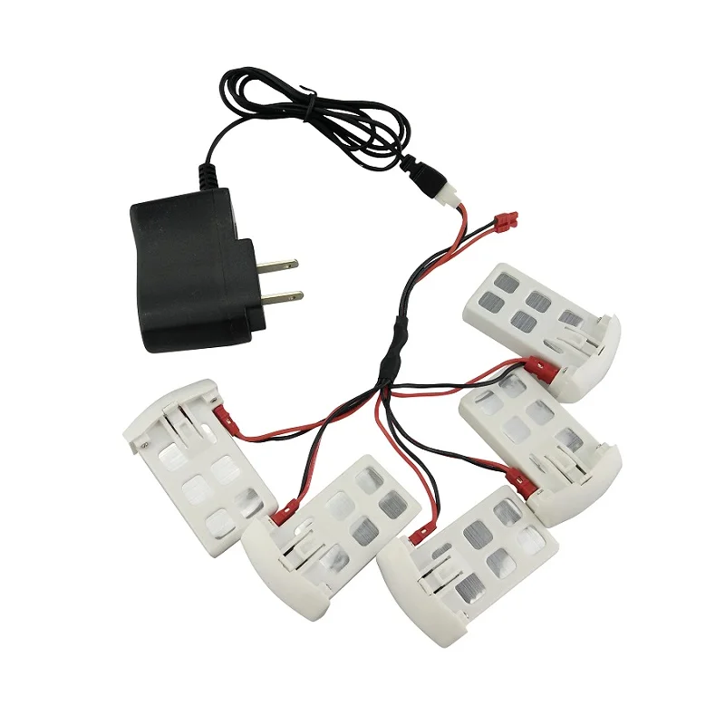 

Battery * 5PCS + Charger + 5-1 Cable for Syma X5UC / X5UW RC Quadcopter Spare Parts Accessories Battery Set 3.7V 500mAh