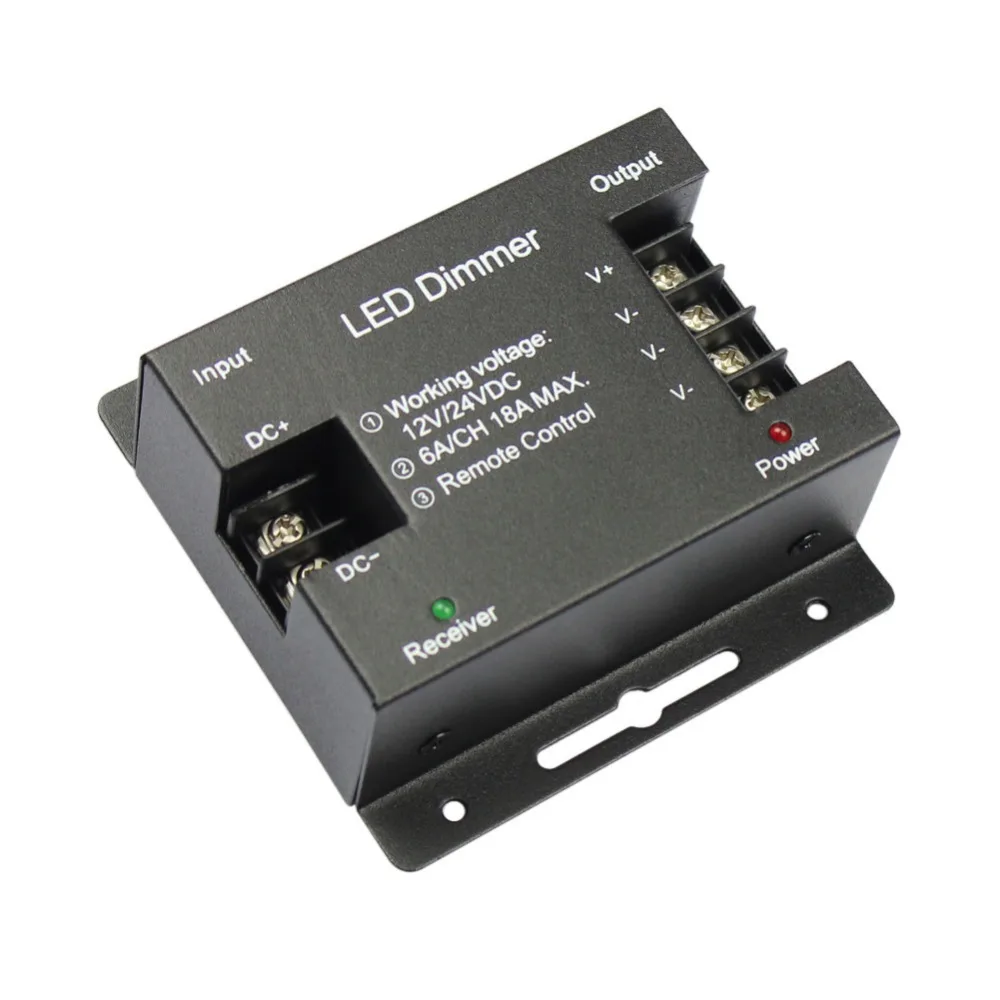 10pcs Remote Controller 11keys RF LED Dimmer Switch 12-24V 18A 3 CMOS Adjustable Brightness Single Color Light Power