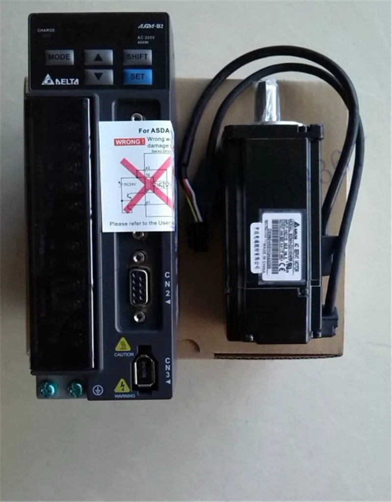 

ECMA-C20604SS+ASD-B2-0421-B DELTA 0,4 кВт, 3000 об/мин, 1,27 Нм, комплекты драйверов серводвигателя переменного тока ASDA-B2 с 3-метровым силовым и кабельным тормозом энкодера