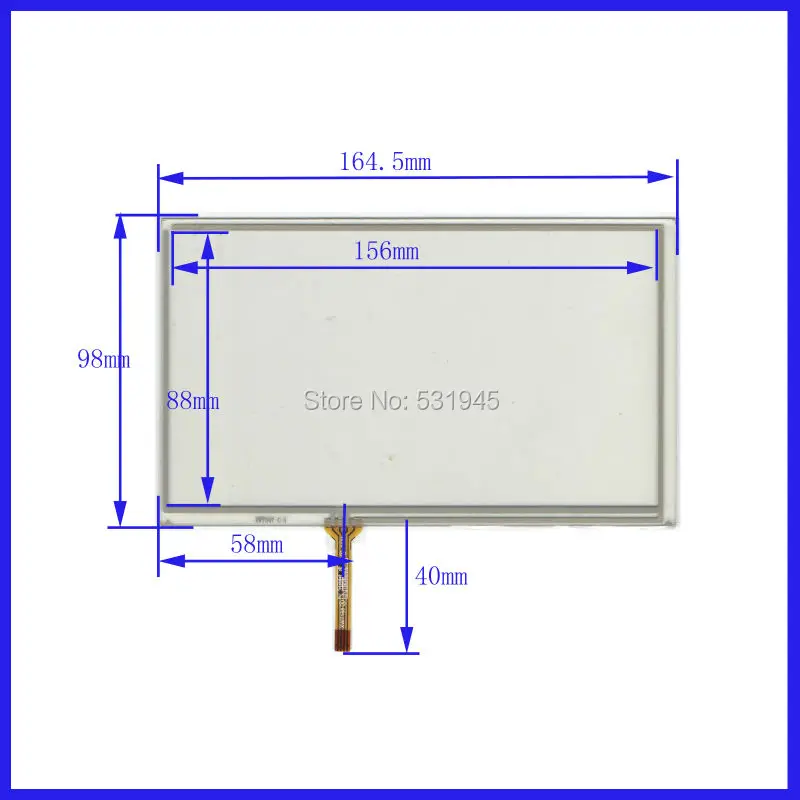 ZhiYuSun 164.5mm*98mm XWT347 164.5*98 GPS7 -inch resistive touch screen display on the outside flat screen handwriting