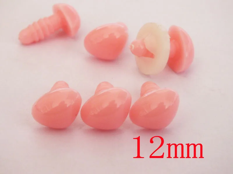 Free Shipping!! 60 pcs/lot 12mm black Color Triangle Safety Nose / Plastic Nose /Toy nose