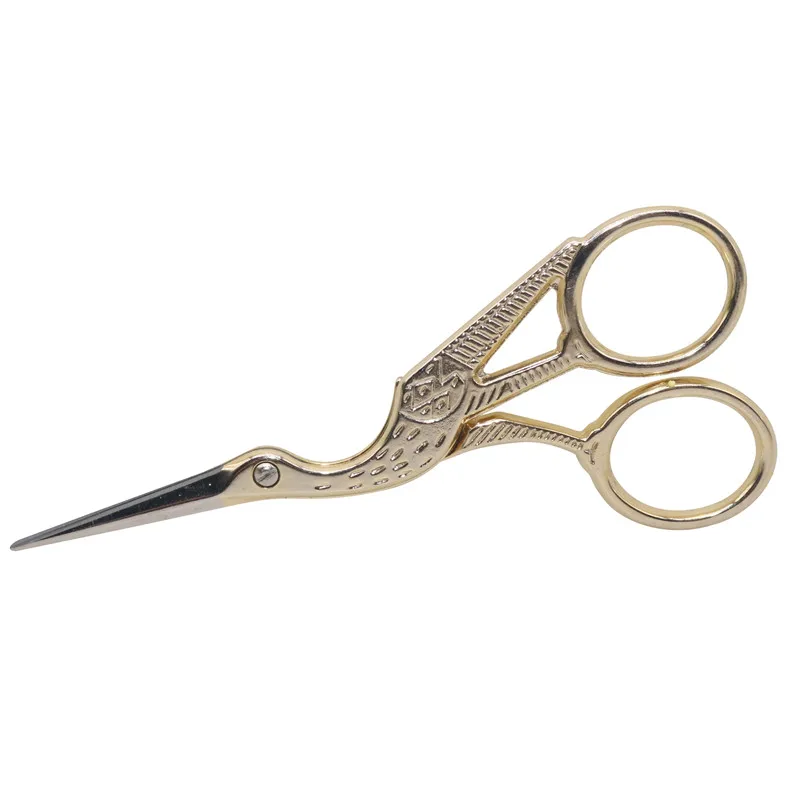 Stationery scissors Durable Stainless Steel Vintage Classic Embroidery Scissors Nail Art Stork Crane Bird Scissors Cutters