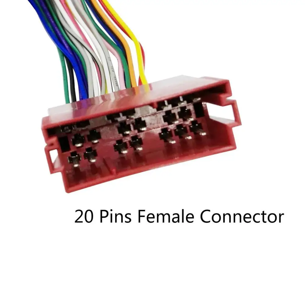 Biurlink Car CD Harness Cable Adaptor Male to Female Mini ISO 20 Pin Connectors for Volkswagen Blaupunkt Becker Concert