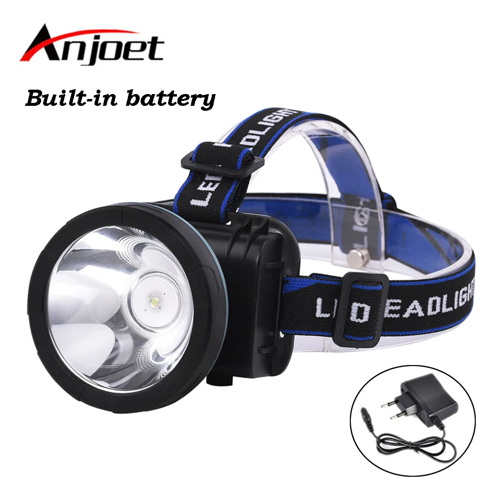 

Anjoet 3000 Lumens LED Headlamp Rechargeable Head Lamp Light Torch Flashlight Waterproof Fishing Headlight+Battery+charger