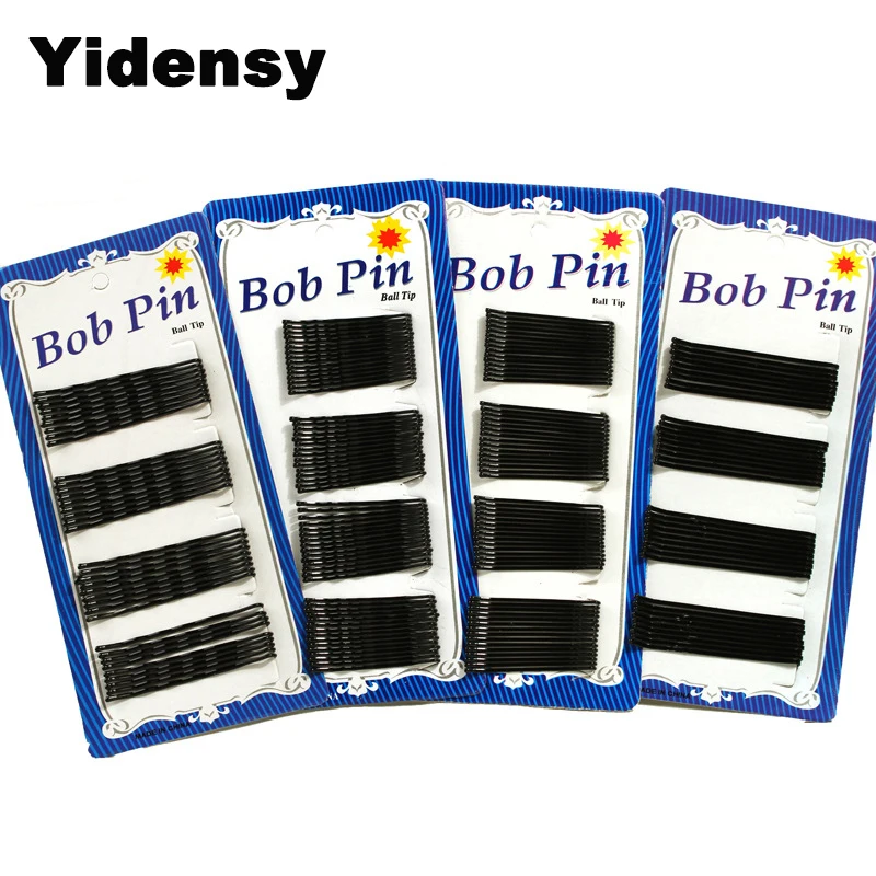 36/60pcs Bob Pins Wave Straight Simple Hairpins Black Alloy Hair Clip Bobby Pin Hair Accessories Headwear Ball Tip