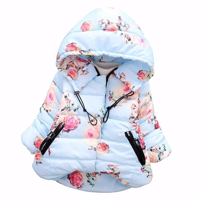 

Christmas Baby Girls Jacket children Coats jacket girl's warm Outewear Coat children's winter down kids Girls flower snowsuit