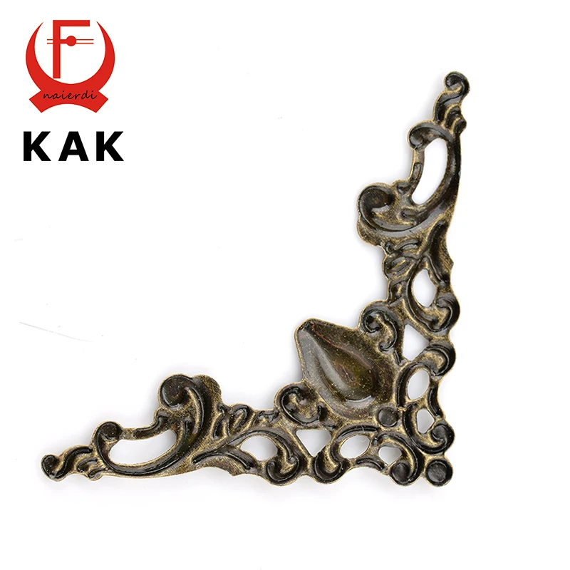 KAK Metal Angle Corner Brackets Gold Bronze 40mm Notebook Cover For Menus Pasting Box Photo Frame Furniture Decorative Protector
