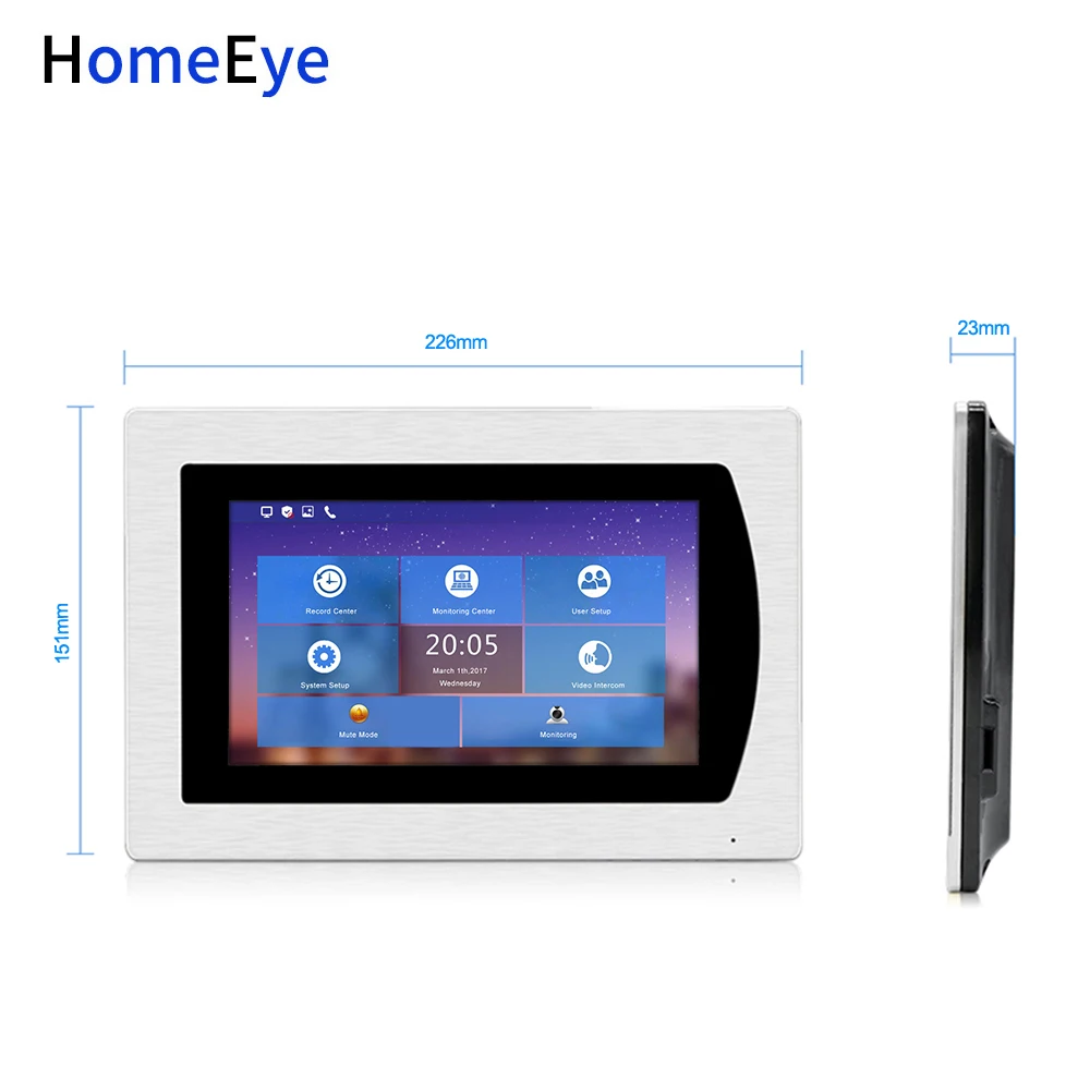 720P IP Video Door Phone Wifi Video Intercom Smart Phone App Unlock Motion Detection Wide View Angle Home Access Control System