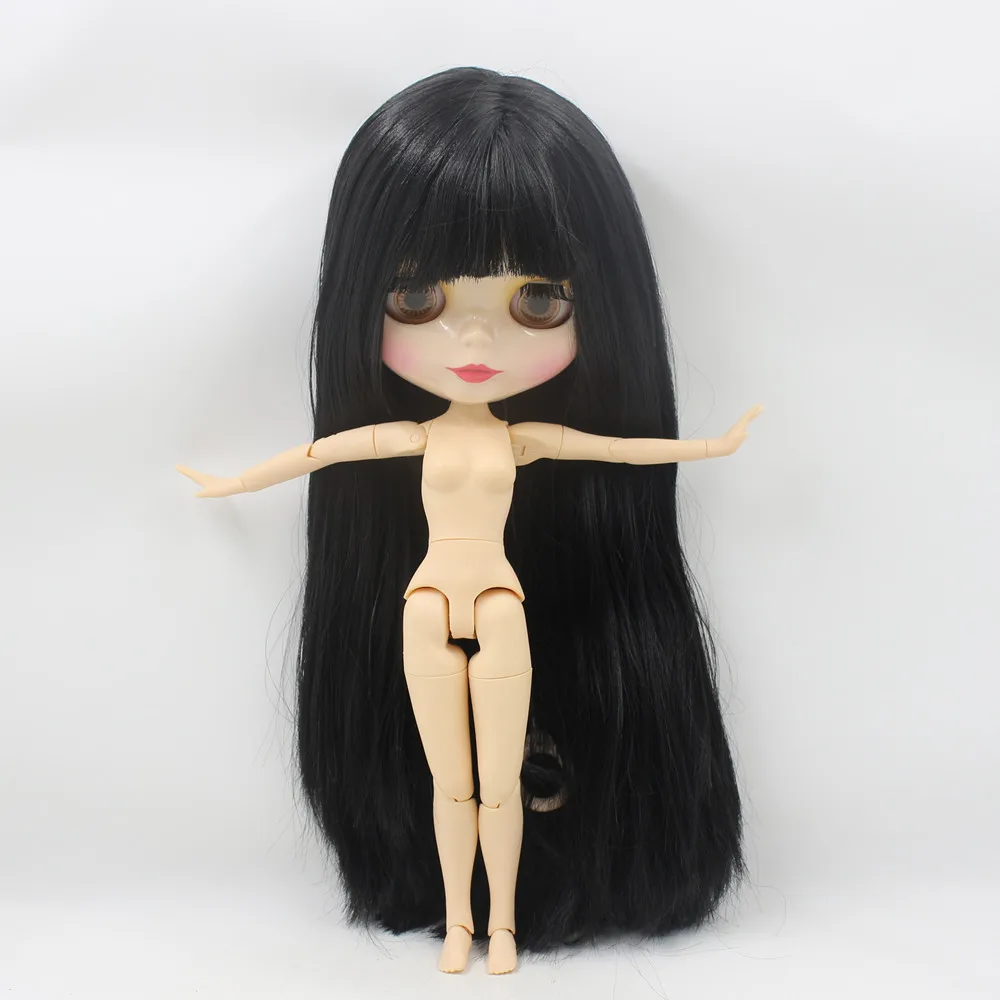 ICY DBS Blyth doll bjd toy black straight long hair white skin joint body 1/6 30cm anime toy girls gift anime