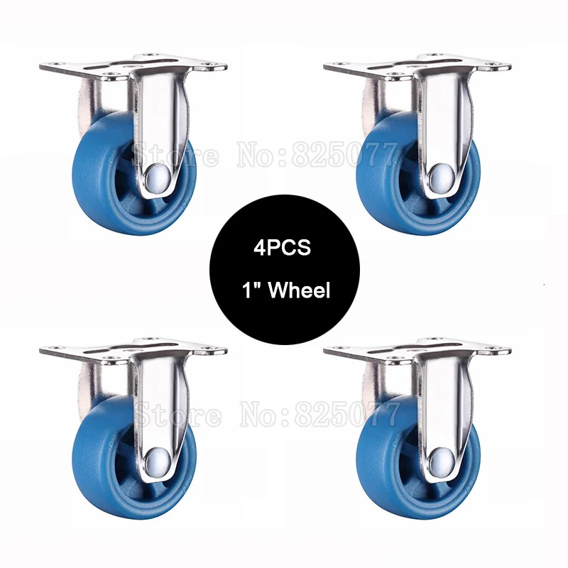 

4PCS Mute directional wheel size 1inch/25mm mini lightweight casters bear 20kg/pcs,for bookcase drawer flower racks JF1577