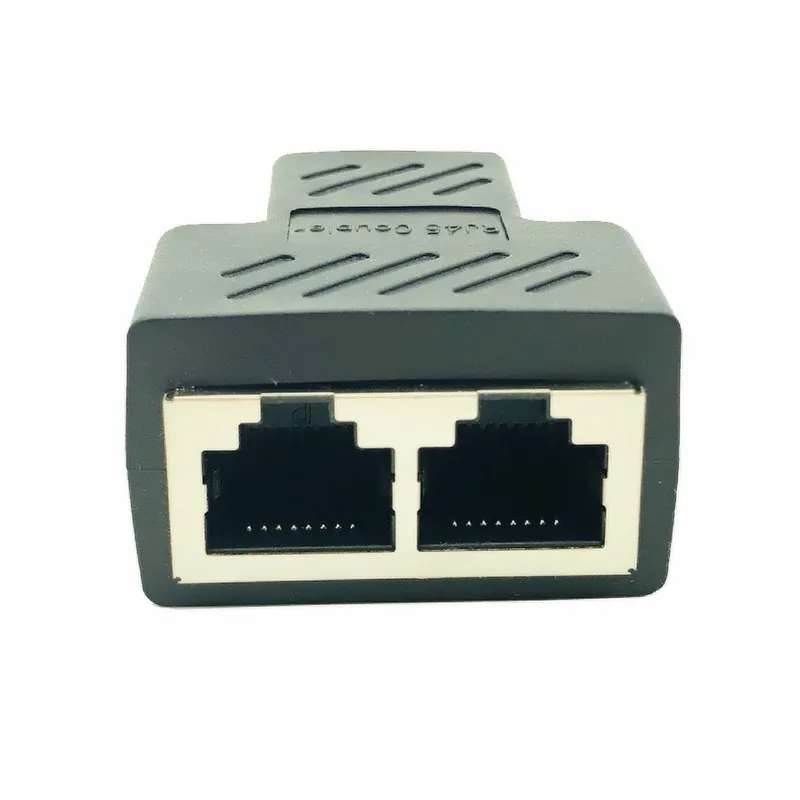 RJ45 Splitter 1 to 2 Ways Network Ethernet Head Lan Cable Female Joiner Coupler RJ45 Extender Plug Network Connector Adapter NEW