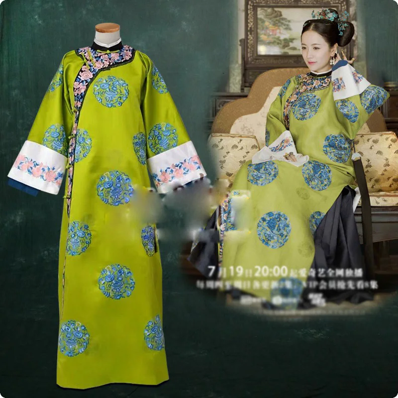 Li ChunYuan Qing Dynasty Princess Palace Maid Costume Hanfu Embroidery Costume for TV Play  Story of YanXi Palace