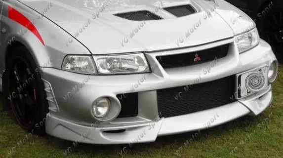 Car Accessories FRP Fiber Glass ETM Style Front Lip 3pcs Fit For 1999-2000 EVO 6 Front Splitter Lip