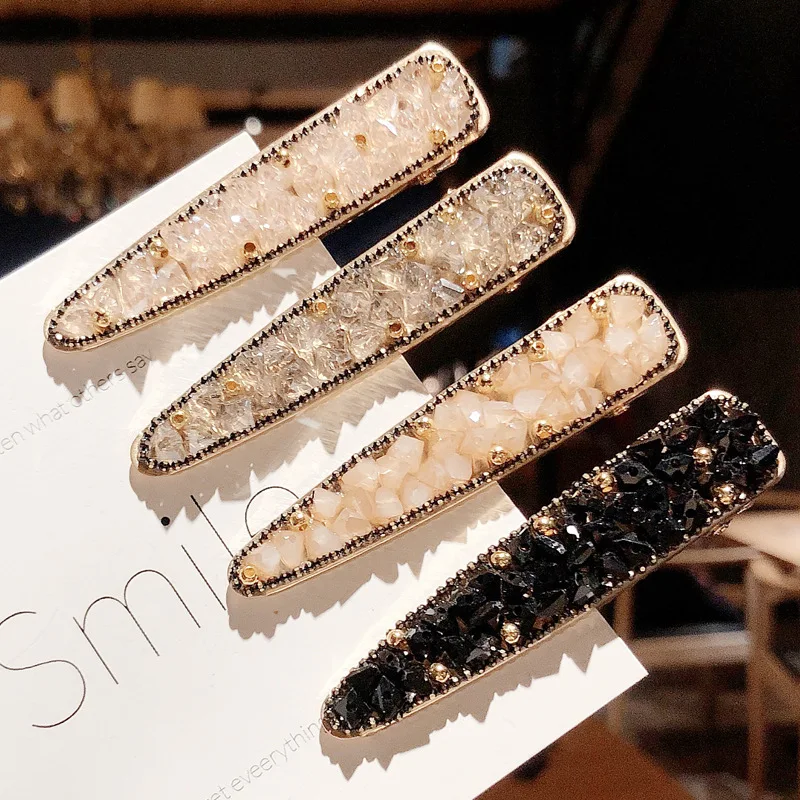 New fashion Luxury Shiny Crystal Hairpins For Women Girls Elegant Hair Clips Barrettes Party Hair Accessories Headwear
