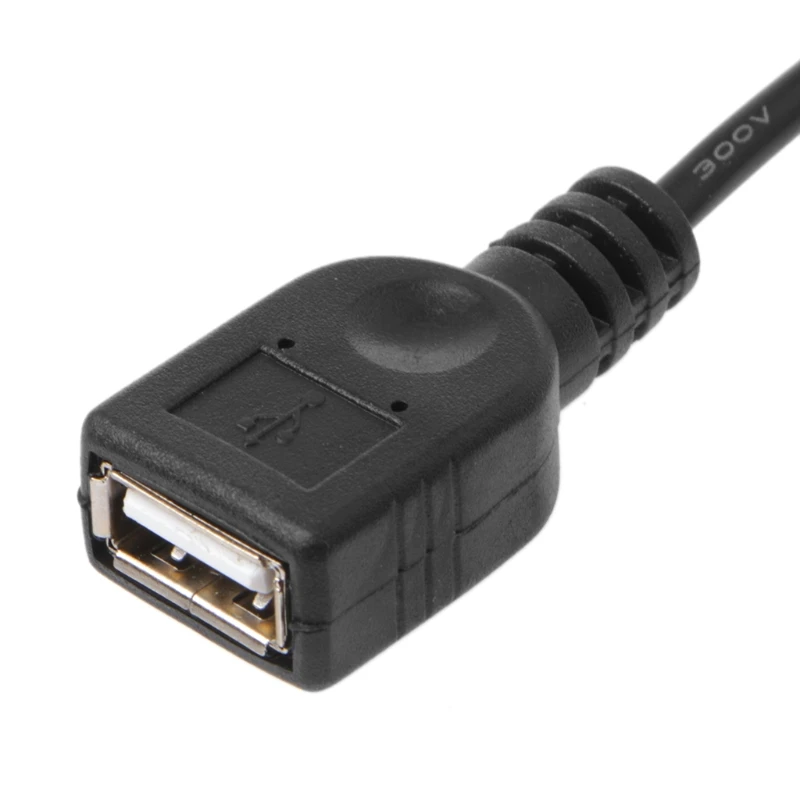 1ชิ้นUSB 2.0หญิงแจ็ค2ขา2สายค่าใช้จ่ายพลังงานสายเคเบิ้ลเชื่อมต่อDIY 30เซนติเมตร