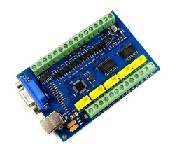 Actualización de salidas de fábrica MACH3 USB CNC, 5 ejes, 100KHz, tarjeta de Control de movimiento paso a paso suave, placa de ruptura para grabado CNC, 12-24V