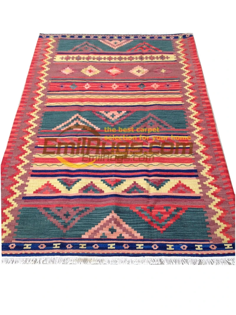 

handmade wool kilim rugs living room rug bedroon bedside blanket corridor Mediterranean style FC508gc131yg4