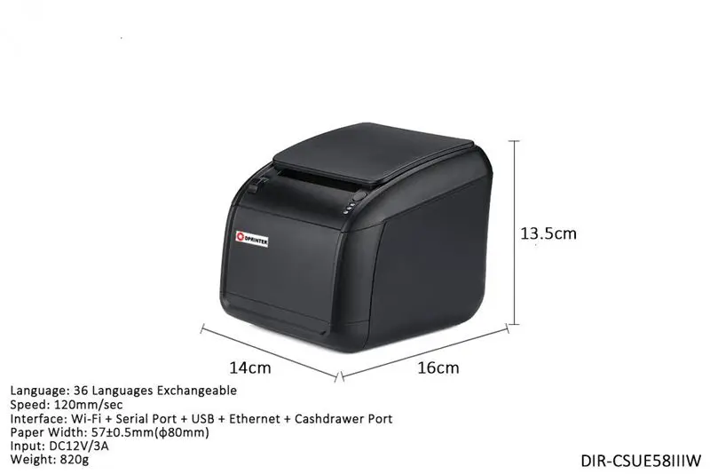 

58mm Desktop Printer WIFI Thermal Receipt Printer Multi Interfaces Wired, USB and serial Small ticket printer Thermal printer