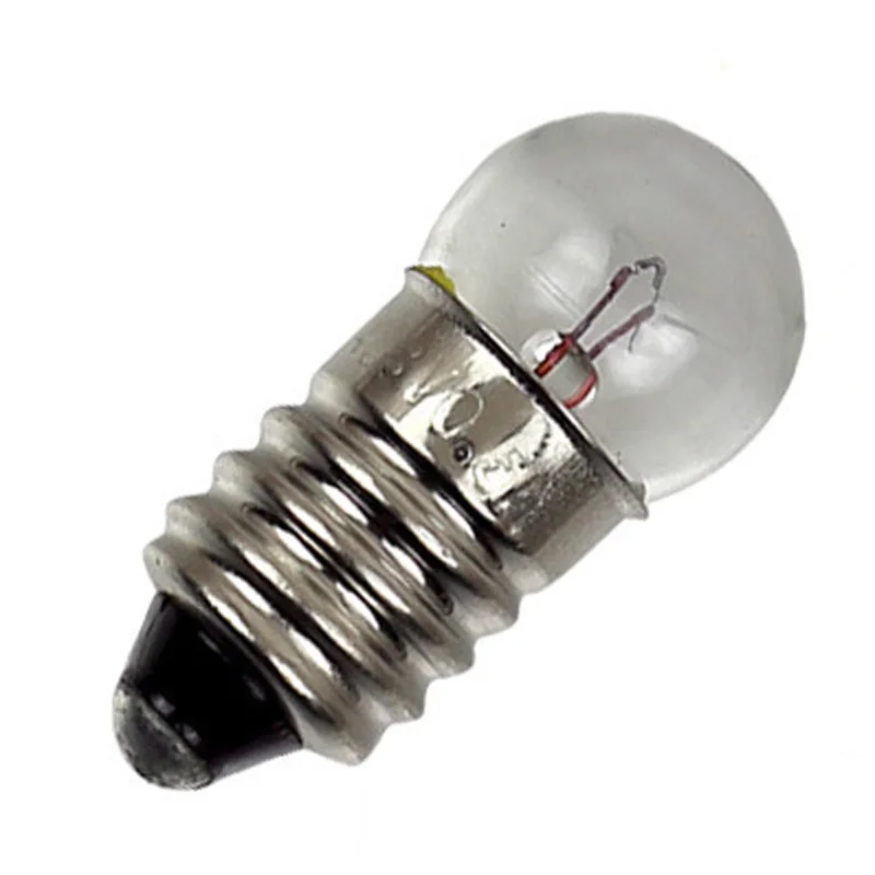 High quality 50PCS E10 screw base flashlight bulb lamps 3.5V 0.2A, 2.5V 0.2A E10 Miniature Light Bulb