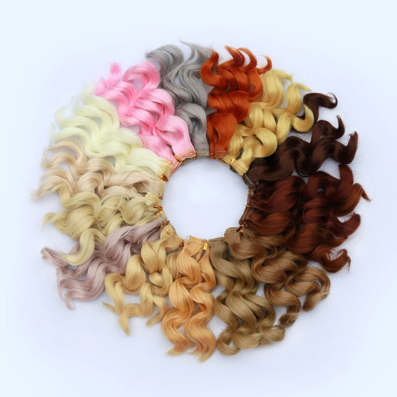 Msiredoll bjd wig Accessories 1piece 15*100CM doll hair for 1/3 1/4 1/6 1/12 Natural Color  hair bjd wig diy Free shipping