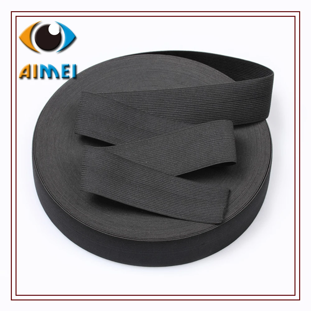 Forte elastico elastico cavo di gomma gomma elastica per cucire corda cravatta elastico tracolla elastici per pantaloni elastico nero