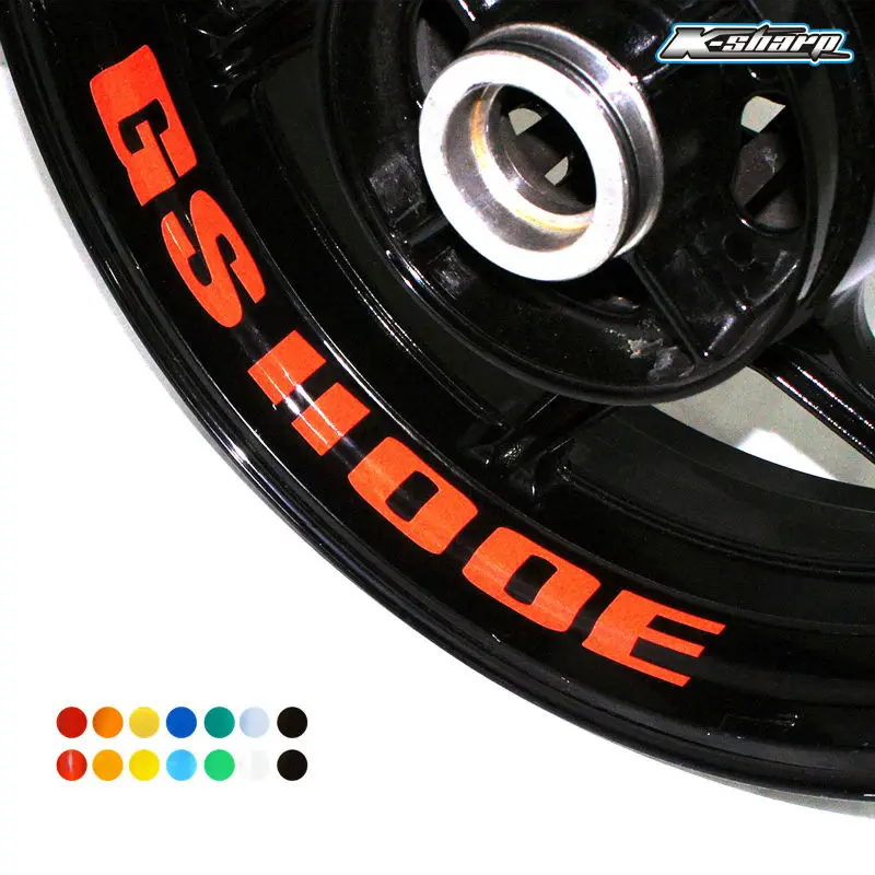 

8 X custom inner rim decals wheel reflective sign Stickers stripes Fit SUZUKI GS 1100E