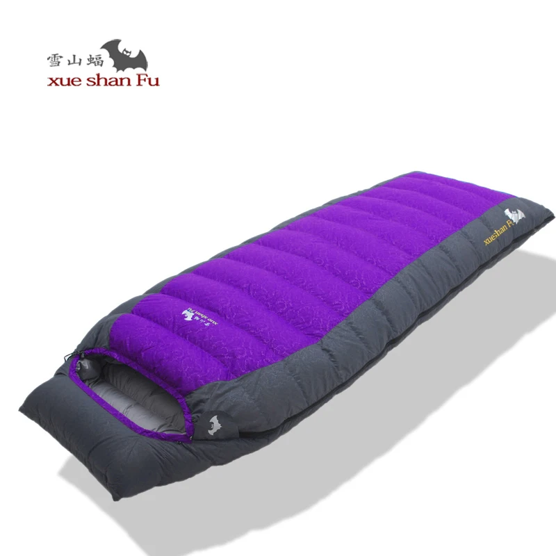 Xueshanfu Duck Down 600G/800G/1000G Filling Single Sleeping Bag Uyku Tulumu Slaapzak  Sac De Couchage