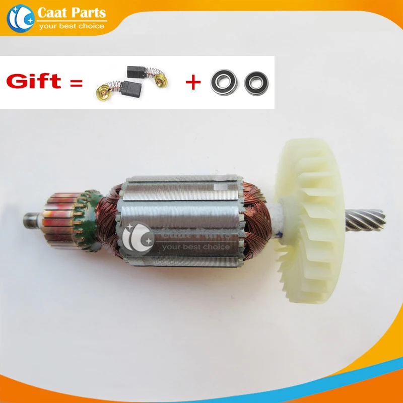 AC 220-240V 9-Teeth Drive Shaft Electric Circular saw Armature Rotor for Makita 5704R 5704RK 516489-7 5806B 518629-3