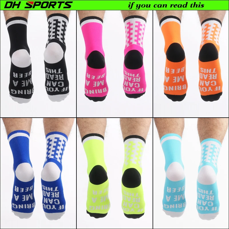 Brand New If You Can Read This Bring Me A Beer Sports Socks Women Men Cycling Socks Quality Bicycle Running Climbing Sock