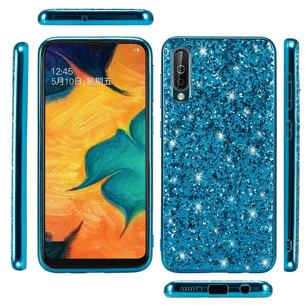 For Samsung Galaxy A30 A50 Case Luxury Hard PC Shining Glitter Slim Protect Back Cover case for samsung galaxy a10 a20 a40 a70