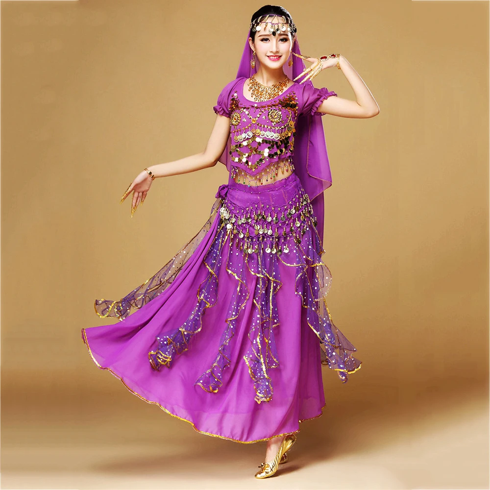 

Original Belly Dance Suits For Women Yellow Blue Red Summer Costume Lady Indian Clothes Set Female Belly Dance Garment I135