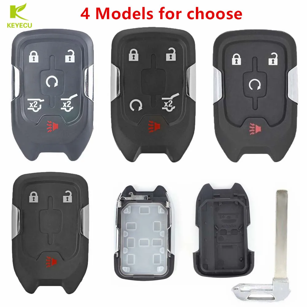 KEYECU Replacement New Smart Prox Remote Key Shell Case Button Pad Housing HYQ1AA for Chevrolet Suburban Tahoe,for GMC Yukon+ XL