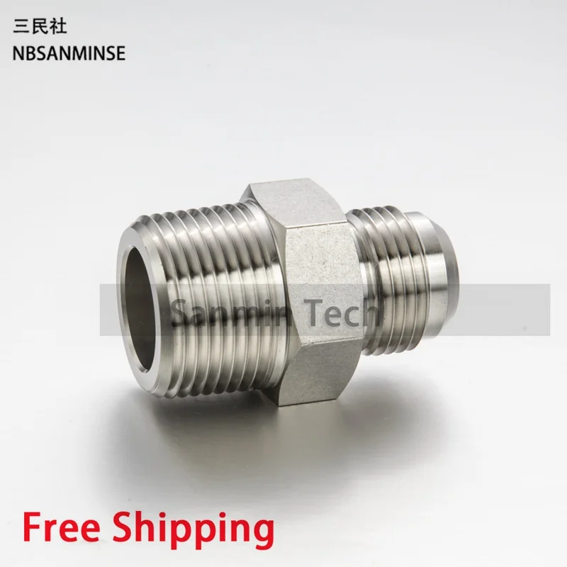 5Pcs/Lot RHN SS316L Plumbing Fitting 1/8 1/4 3/8 1/2 3/4 1 Reducing Hex Nipple Tube Stainless Steel NBSANMINSE