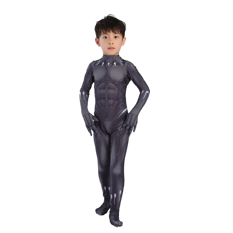 Kid Costume for boys Black Panther Costume NEW VERSION T\'Challa cosplay costume Halloween Costume For Adult BP suit