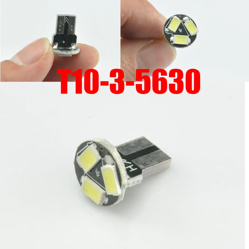 AutoEC 100 X T10 194 168 w5w 5630smd 3 led Car Clearance Lights led DC 12V white blue #LB59